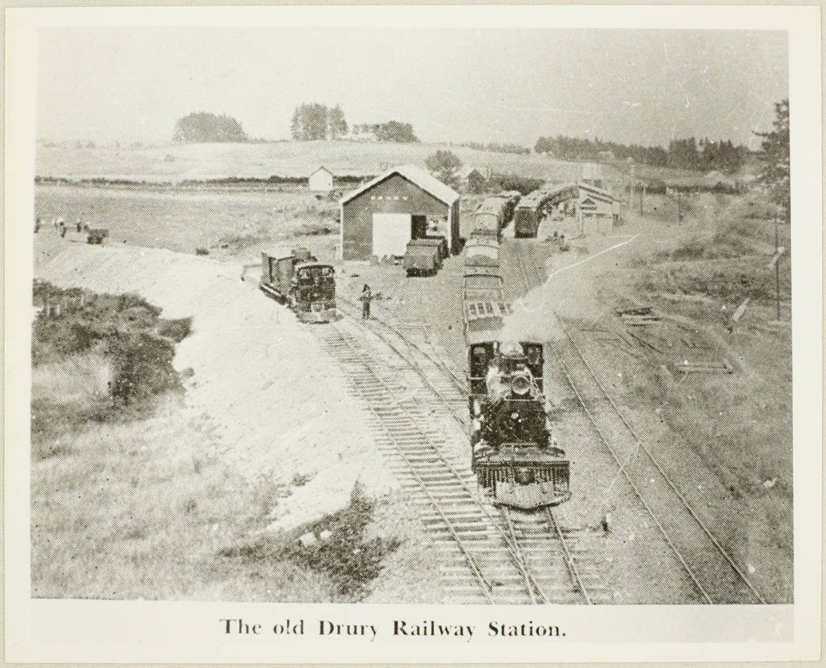 Railway station, Drury, 1905