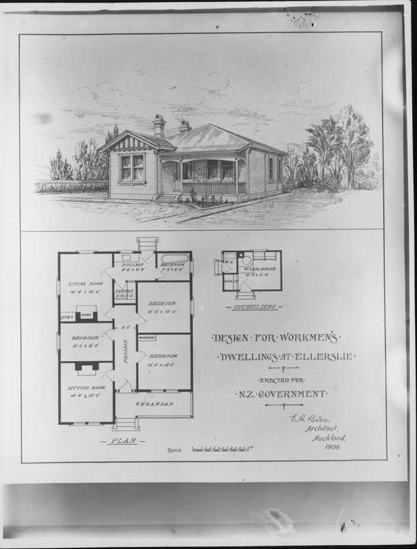 Design for workmen's dwellings at Ellerslie by E.H. Biss 1906