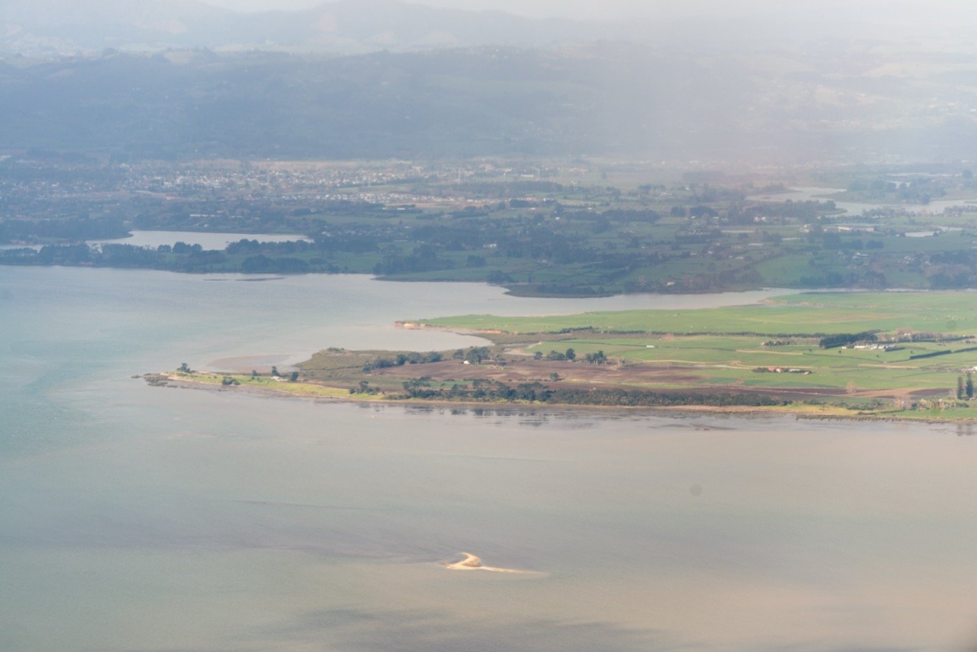 Aerial view of northern Karaka and the Manukau Harbour