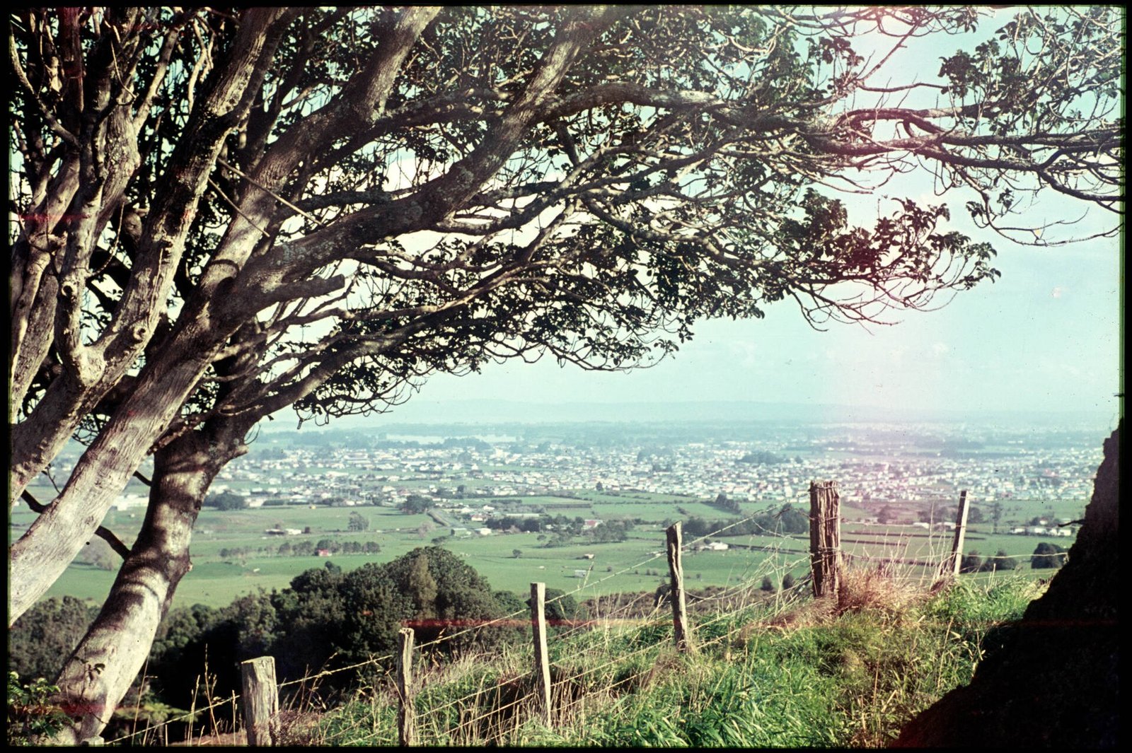 View from Red Hill looking over Papakura, 1960s